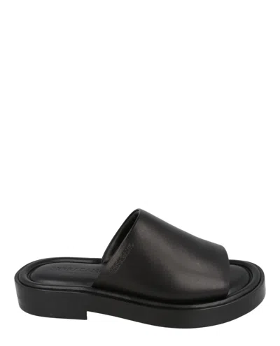 Ferragamo Giuone Slide Sandals In Black