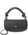 Ferragamo Glam Leather Shoulder Bag In Black