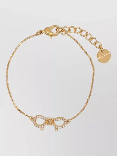 Ferragamo Glass And Brass Bracelet In Transparent