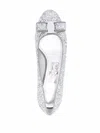 Ferragamo Glitter-detail Pumps In Silver