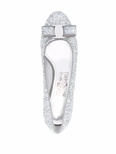 FERRAGAMO FERRAGAMO GLITTER-DETAIL PUMPS