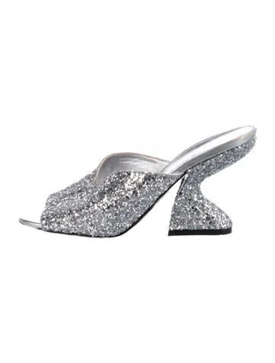Pre-owned Ferragamo Glitter Slides