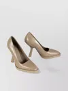 Ferragamo Glossy Leather Pointed Toe Pumps