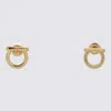 Ferragamo Polished Hoop Design Metal Earrings In Gold
