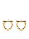 Ferragamo Gold-colored Gancini Earrings In Metallic