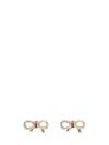 Ferragamo Vara Bow Earrings In Gold