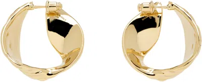 Ferragamo Gold Draped Earrings