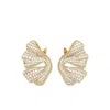 Ferragamo Drape Earrings In Gold