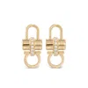 Ferragamo Women Crystal Embellished Padlock Earrings In Gold