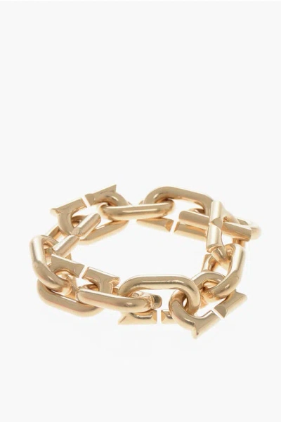 Ferragamo Gold Finished Maxi Chain Bracelet