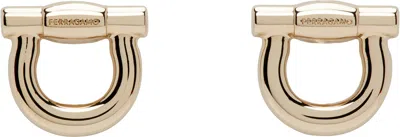 Ferragamo Gold Gancio Cuff Links In Gem Ottone Oro