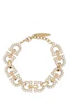 Ferragamo Gold Metal Gancini Bracelet In Gold