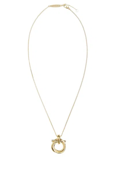 Ferragamo Gold Metal Gancini Necklace