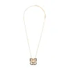 Ferragamo Gold Necklace With A Pendant In The Shape Of A Logo