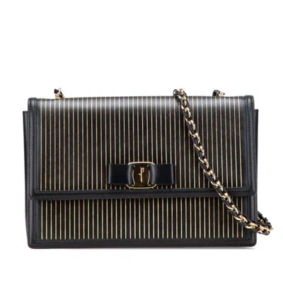 Pre-owned Ferragamo Gold Pvc Shoulder Bag () In Multi
