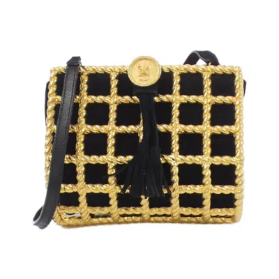 Pre-owned Ferragamo Gold Suede Shoulder Bag () In Multi