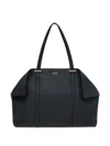 Ferragamo Black Calf Leather Bos Taurus Shoulder Bag In Neutral