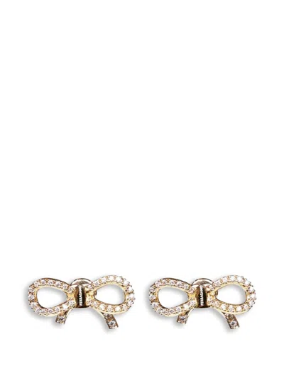 FERRAGAMO WOMEN GOLDEN BOW STUD EARRINGS