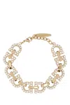 Ferragamo Gold Metal Gancini Bracelet In Gold