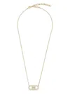 Ferragamo Crystal Embellished Gancini Pendant Necklace