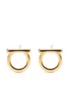 Ferragamo Gold-colored Gancini Earrings In Golden