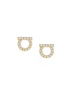 Ferragamo Gancini Pearls Earrings In Golden