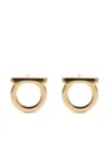 Ferragamo Gold-colored Gancini Earrings In Golden