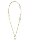 Ferragamo Chain Link Pendant Necklace In Golden