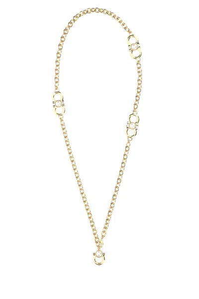 FERRAGAMO GOLDEN LOGO NECKLACE
