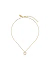 Ferragamo Necklace With Gancini Charm In Brass In Golden