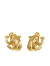 Ferragamo Triple Gancini Earrings Gold-tone Finish In Gold