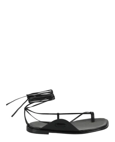 Ferragamo Golia Ankle Strap Sandals In Black