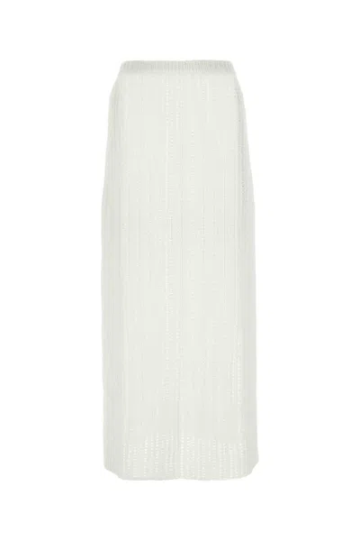 Ferragamo Gonna Skirt In White