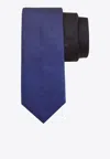 Ferragamo Gradient-effect Silk Tie In Blue