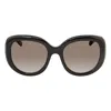 Ferragamo Gradient Smoke Oval Ladies Sunglasses Sf727s 001 53 In Multi