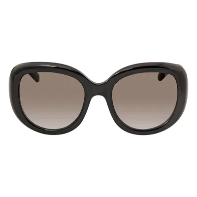 Ferragamo Gradient Smoke Oval Ladies Sunglasses Sf727s 001 53 In Multi