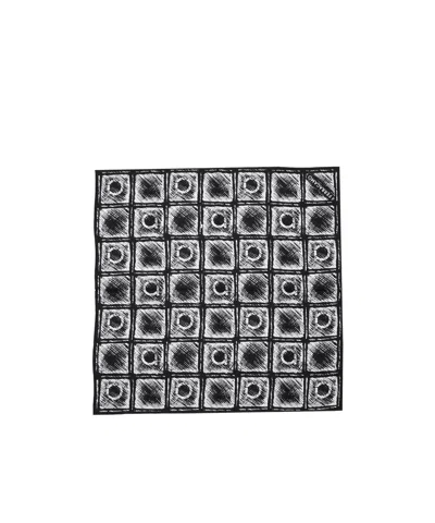 Ferragamo Graffiti Print Silk Scarf In White