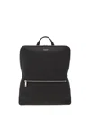 Ferragamo Grained Leather Backpack In Black