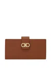 Ferragamo Grained Leather Continental Wallet In Pattern