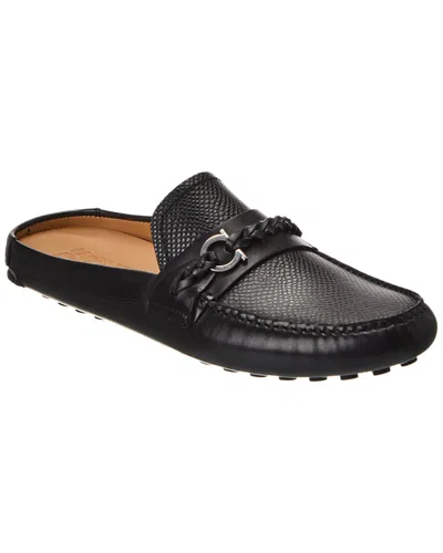 Ferragamo Grand Embossed Leather Loafer In Black