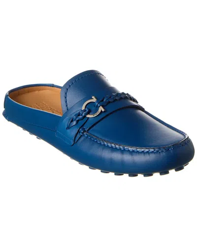 Ferragamo Grand Leather Loafer In Blue