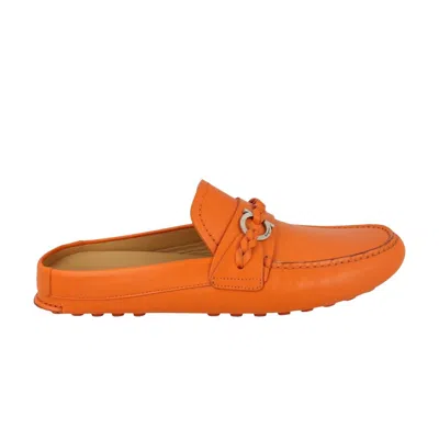 Pre-owned Ferragamo Grand Leather Slide 'orange' | Men's Size 9
