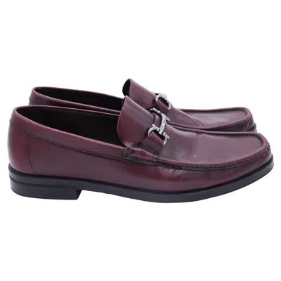 Ferragamo Grandioso Ii Loafers In Burgundy Leather