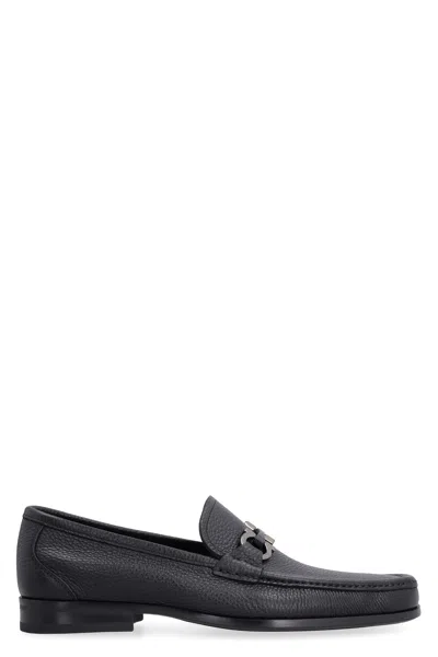 FERRAGAMO FERRAGAMO GRANDIOSO LEATHER LOAFERS