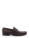 Ferragamo Grandioso Textured Leather Loafers In Black