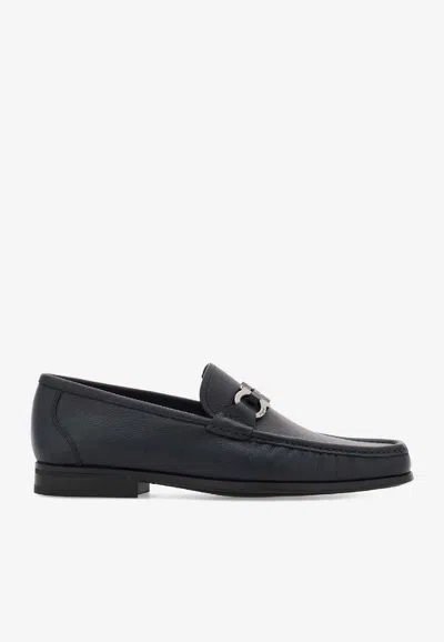 Ferragamo Grandioso2 Leather Loafers In Blue