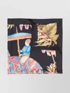 Ferragamo Graphic Elephant Print Silk Scarf