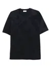 Ferragamo Graphic-print Cotton T-shirt In Black