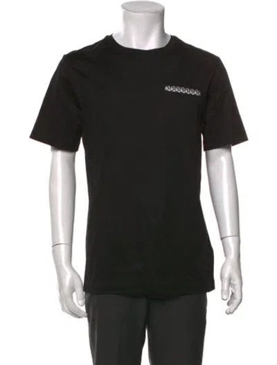 Pre-owned Ferragamo Graphic Print Crew Neck T-shirt In Black