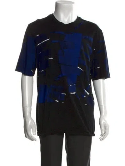 Pre-owned Ferragamo Graphic Print Crew Neck T-shirt In Black